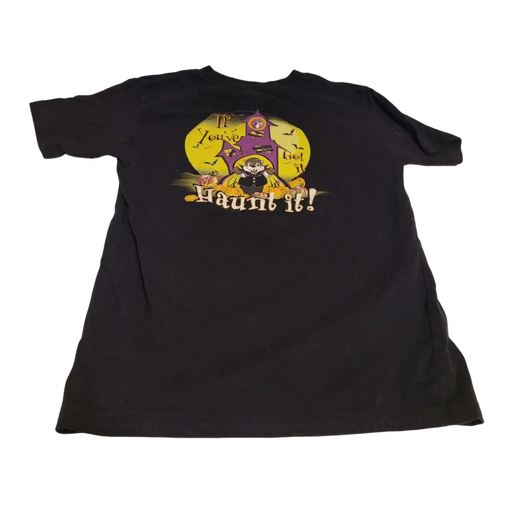 Buc-ee's Halloween Graphic Tee Kids S Black Haunt It Pumpkin Shirt Spooky Fall